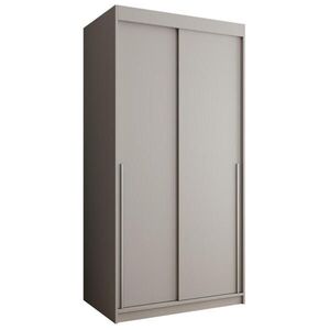 Home Collective ŠATNÍ SKŘÍŇ S POSUVNÝMI DVEŘMI 100 cm šířka, kašmírová se stříbrným úchytem obraz