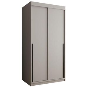 Home Collective ŠATNÍ SKŘÍŇ S POSUVNÝMI DVEŘMI 100 cm šířka, kašmírová s černým úchytem obraz