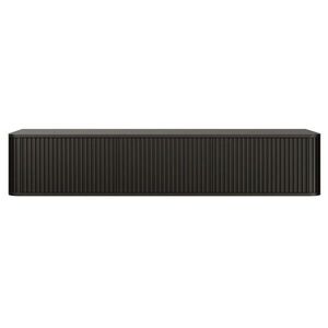 Selsey TV stolek Ovarlo černý s drážkovanými čely 163/49/38 cm obraz