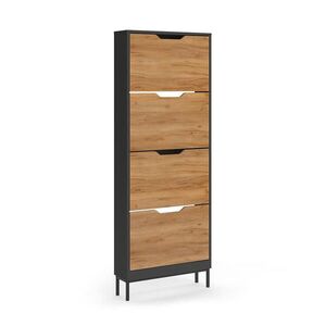 Vicco BOTNÍK NA BOTY Luca, Antracit/Zlatý mocný dub, 59 x 157.5 cm se 4 výklopnými přihrádkami obraz