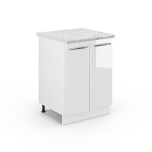 Vicco SPODNÍ SKŘÍŇKA KUCHYŇSKÉ LINKY Fame-Line Bílá vysoký lesk 60 cm , PD Mramor obraz