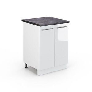 Vicco SPODNÍ SKŘÍŇKA KUCHYŇSKÉ LINKY Fame-Line Bílá vysoký lesk 60 cm , PD Antracit obraz