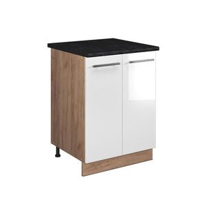 Vicco SKŘÍŇKA POD DŘEZ Fame-Line, Bílá vysoký lesk/Zlatý mocný dub, 60 cm obraz