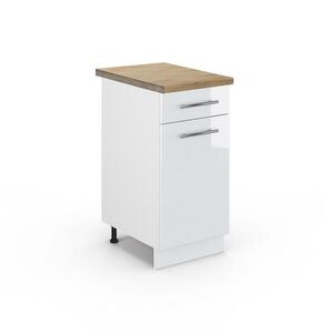 Vicco SPODNÍ SKŘÍŇKA KUCHYŇSKÉ LINKY Fame-Line Bílá vysoký lesk 40 cm , PD Dub obraz
