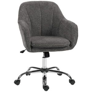 HOMCOM SAMETOVÁ kancelářská židle (100% polyester) šedá obraz