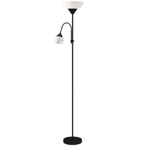 HOMCOM STOJACÍ LAMPY z kovu a plastu, černá obraz
