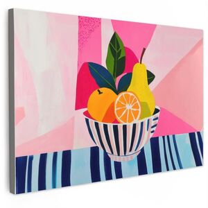 MuchoWow OBRAZ NA PLÁTNĚ Ovoce - abstraktní pozadí - růžové 120x80 cm obraz