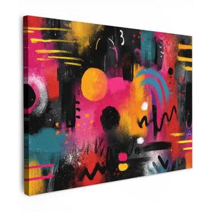 MuchoWow OBRAZ NA PLÁTNĚ Barevné plochy - Tvary - Barevné - Abstraktní 40x30 cm obraz