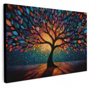 MuchoWow OBRAZ NA PLÁTNĚ Mozaika - barevné - strom - větve 60x40 cm obraz