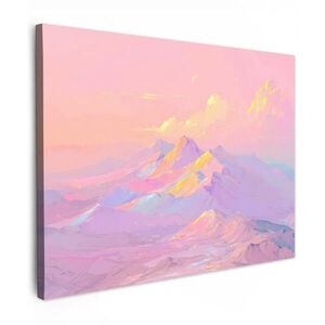 MuchoWow OBRAZ NA PLÁTNĚ Vrcholky hor - Mraky - Zasněné 40x30 cm obraz