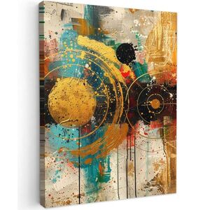 MuchoWow OBRAZ NA PLÁTNĚ Abstraktní - Umění - Zlato - Moderní 60x80 cm obraz