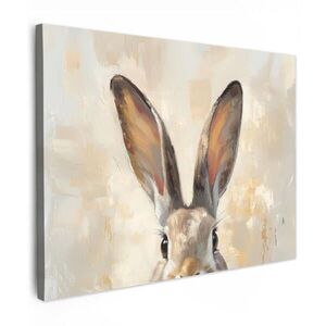 MuchoWow OBRAZ NA PLÁTNĚ Zajíc - Uši - hnědé 40x30 cm obraz