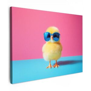MuchoWow OBRAZ NA PLÁTNĚ Chick - Sluneční brýle - modré 40x30 cm obraz