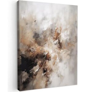 MuchoWow OBRAZ NA PLÁTNĚ Barva - abstraktní - béžová - umění 60x80 cm obraz