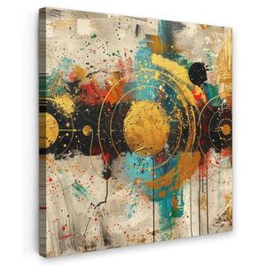 MuchoWow OBRAZ NA PLÁTNĚ Abstraktní - Umění - Zlato - Moderní 20x20 cm obraz