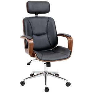 SHOPENTRA ERGONOMICKÉ otočné židle s vysokým opěradlem a opěrkou hlavy, černé obraz