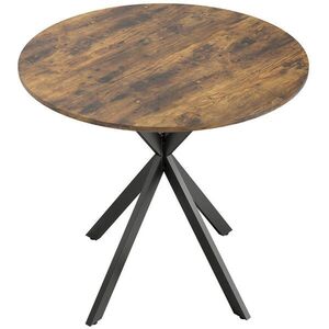 HOMCOM KUCHYŇSKÝ stůl kulatý hnědý 80/80/75 cm obraz
