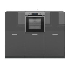 Vicco KUCHYŇSKÝ BLOK R-Line Antracit vysoký lesk/antracit 180 cm bez pracovní desky obraz