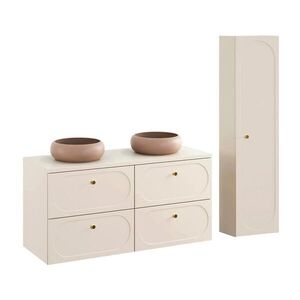 Petits-meubles KOUPELNOVÝ NÁBYTEK 120.6cm Sanae 2er-Set Pískově béžová obraz