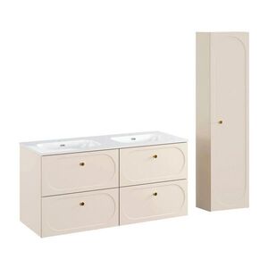 Petits-meubles KOUPELNOVÝ NÁBYTEK 120.4cm Sanae 2er-Set Pískově béžová obraz