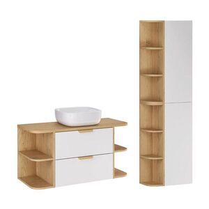 Petits-meubles KOUPELNOVÝ NÁBYTEK 100.4cm Oria 2er-Set Bílá obraz