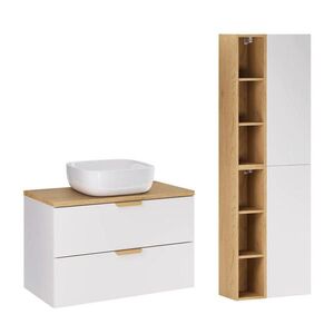 Petits-meubles KOUPELNOVÝ NÁBYTEK 80.6cm Oria 2er-Set Bílá obraz