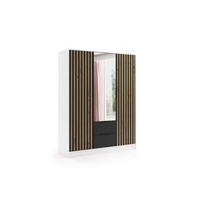 ALTDECOR ŠATNÍ SKŘÍŇ NERA – 150 cm – bílá|černá|dub artisan obraz