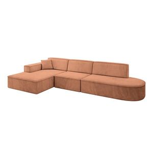 ALTDECOR ROHOVÁ SEDACÍ SOUPRAVA s otomanem vlevo IREA-L2-v4 – 328 x 171 x 79 cm korálová obraz