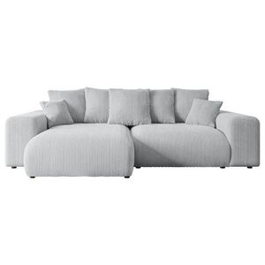 ALTDECOR ROHOVÁ SEDACÍ SOUPRAVA s otomanem vlevo ESKAR-L 266x176x72 šedý manšestr obraz