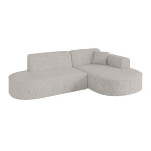ALTDECOR ROHOVÁ SEDACÍ SOUPRAVA s otomanem vpravo MARI-L1 – 243 × 171 × 79 cm, světle šedá, Tissu obraz