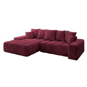 ALTDECOR ROHOVÁ SEDACÍ SOUPRAVA s otomanem vlevo ENSI-L – 267 x 164 x 69 cm, bordó obraz