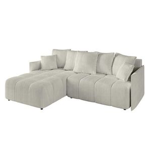ALTDECOR ROHOVÁ SEDACÍ SOUPRAVA s otomanem vlevo LONLI-L 251x189x68 krémový manšestr obraz