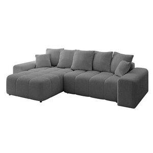 ALTDECOR ROHOVÁ SEDACÍ SOUPRAVA s otomanem vlevo ENIL-L 297x189x68 šedá buklé obraz