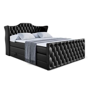 ALTDECOR POSTEL boxspring VILA-Z KING – 140 × 200 – H3/H4 – vysoce lesklá černá obraz