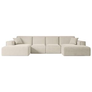 ALTDECOR SEDACÍ SOUPRAVA SIERRA-U – 349 x 169 x 80 cm, béžový velur obraz