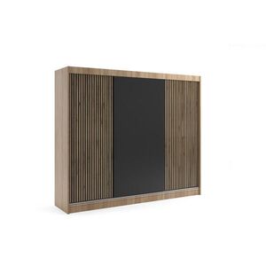 ALTDECOR ŠATNÍ SKŘÍŇ VILAN s lamelami – 250 cm – Sonoma dub | dub wotan obraz