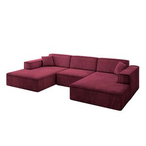 ALTDECOR SEDACÍ SOUPRAVA IREA-U1-v4 – 301 × 165 × 77 cm, bordó obraz