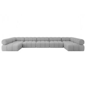 ALTDECOR SEDACÍ SOUPRAVA modulární pohovka Garvo-U3 – 475 × 190 × 70 cm světle šedá buklé obraz
