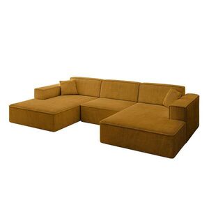 ALTDECOR SEDACÍ souprava IREA-U1-v4 – 301 × 165 × 77 cm, hořčicově žlutá obraz