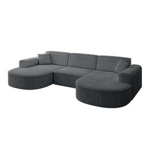 ALTDECOR SEDACÍ souprava MARI-U1 – 303 × 171 × 79 cm, tmavě šedý manšestr obraz