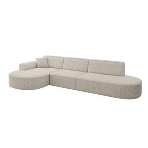 ALTDECOR ROHOVÁ SEDACÍ SOUPRAVA s otomanem vlevo MARI-L2 – 328 x 171 x 79 cm, béžová látka obraz