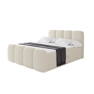 ALTDECOR AMERICKÁ postel s matrací H4 a lamelovým roštem – NINA-Z – 160 × 200 cm – béžová obraz