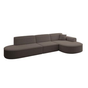 ALTDECOR ROHOVÁ SEDACÍ SOUPRAVA s otomanem vpravo MARI-L2 – 328 × 171 × 79 cm, hnědá, buklé obraz