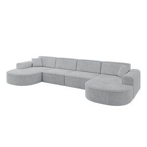 ALTDECOR SEDACÍ souprava MARI-U2 – 388 × 171 × 79 cm, šedá manšestrová látka obraz