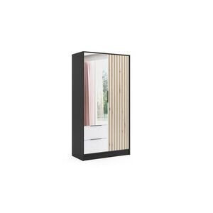 ALTDECOR ŠATNÍ SKŘÍŇ NERA – 120 cm – černá | bílá | dub artisan obraz
