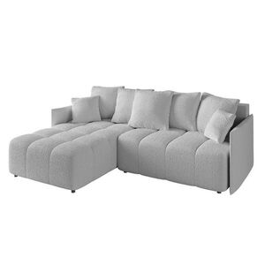 ALTDECOR ROHOVÁ SEDACÍ SOUPRAVA s otomanem vlevo LONLI-L 251x189x68 světle šedá buklé obraz