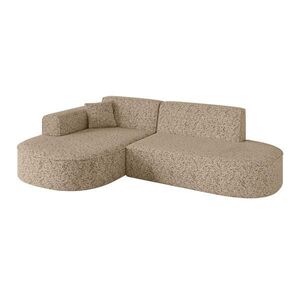 ALTDECOR ROHOVÁ SEDACÍ SOUPRAVA s otomanem vlevo MARI-L1 – 243 x 171 x 79 cm, hnědá látka obraz