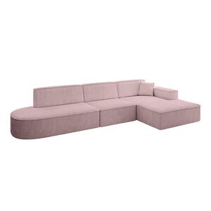 ALTDECOR ROHOVÁ SEDAČKA s otomanem vpravo IREA-L2-v4 – 327 x 165 x 77 cm, růžová obraz