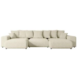 ALTDECOR SEDACÍ SOUPRAVA s funkcí lůžka ESKAR-U - 364 x 176 x 72 cm, béžová buklé obraz