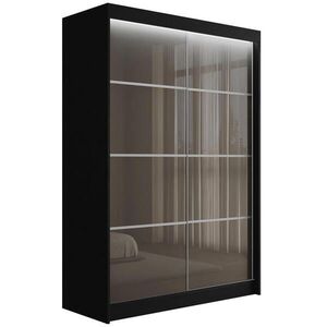 ALTDECOR ŠATNÍ SKŘÍŇ PEKA III s LED – 150 cm – černá|šedá obraz